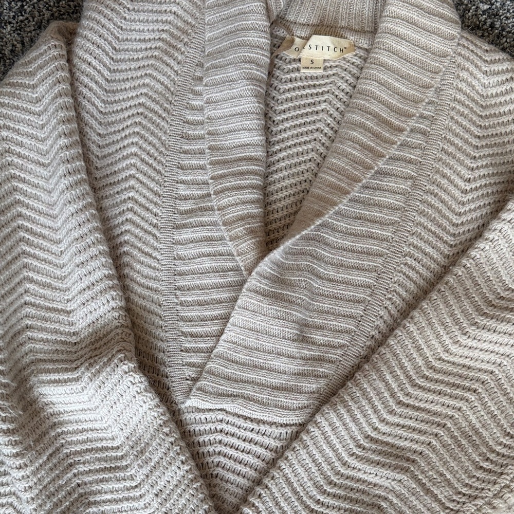 lovestitch Cream Ribbed Cowl Neck Sweater - Picture 3 of 5